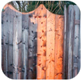 Pressure washing wood fence