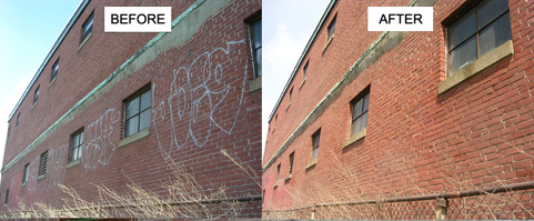 Blue Sky Power Washing Schools Graffiti